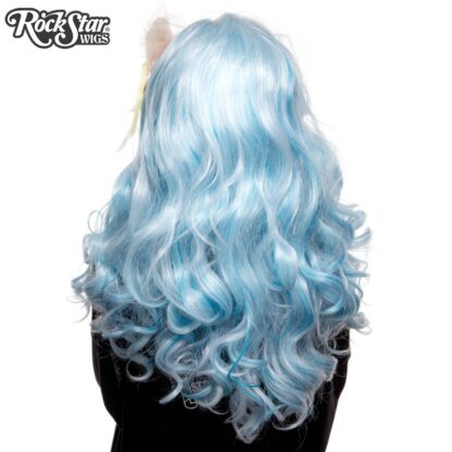 Lace Front Peek-A-Boo - Powder Blue with Aqua Highlight 00695 Back