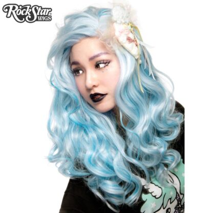 Lace Front Peek-A-Boo - Powder Blue with Aqua Highlight 00695 Front 2