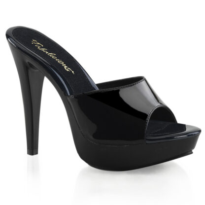 Fabulicious 5" Cocktail 501 Slip On - Black Top and Platform