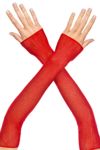 Big Diamond Net Fingerless Arm- Red