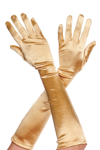 Extra Long Satin Gloves 452 Gold