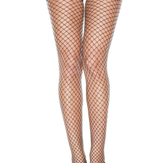 Mini Diamond Net Spandex Pantyhose - Black