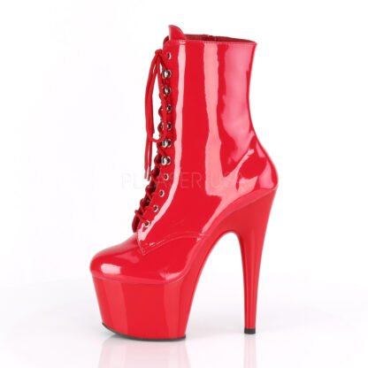 Pleaser 7" Adore 1020 Ankle Boots Patent Red Left Angle