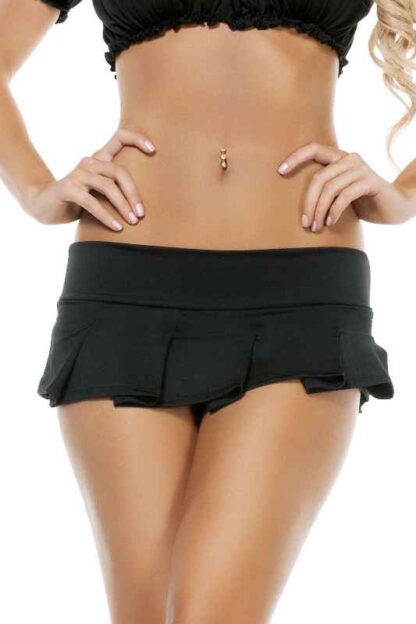 Pleated Mini Skirt Black