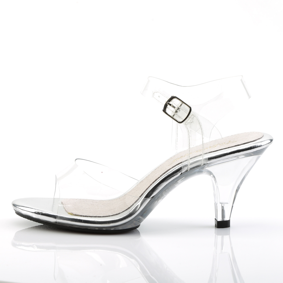 Clear Ankle Strap Perspex Chunky High Heel Sandals | Heels, Sandals heels,  High heel sandals