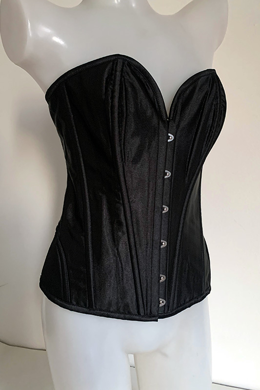 Buy Black satin corset: corset, black color, satin, elegant style, buy in  VOVK online store.