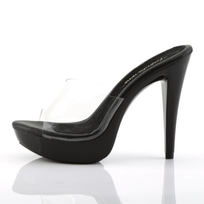Fabulicious 5" Cocktail 501 Slip On Black Platform Shoes Left Angle