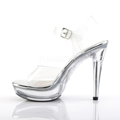 Fabulicious 5" Cocktail 508 Sandal Clear Platform Left Angle