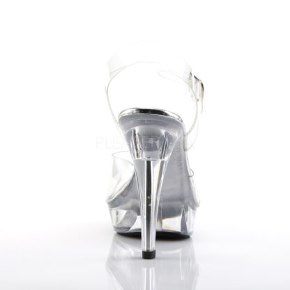 Fabulicious 5" Cocktail 508 Sandal Clear Platform Back Angle