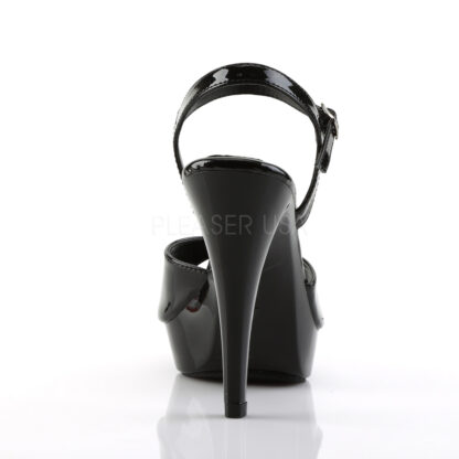Fabulicious 5" Cocktail 509 Sandal Patent Black Back Angle
