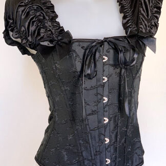 CorsetWith Satin Ruffle Sleeves Front