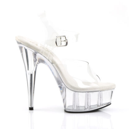 Pleaser 6" Delight 608 Sandal Clear Platform Right Angle