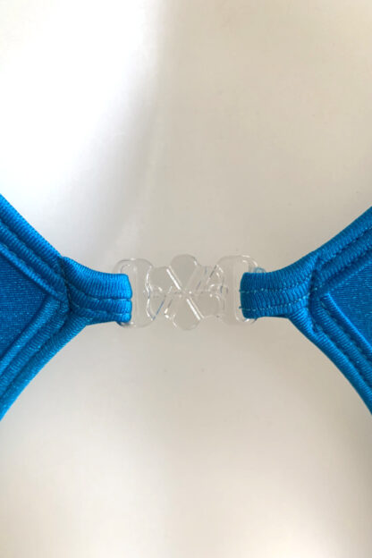 Diamonds Clip Front Bodysuit - Turquoise - Close