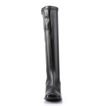 Funtasma 3″ Gogo Knee High Boots Matte Black Front Angle