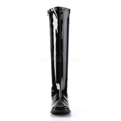 Funtasma 3″ Gogo Knee High Boots Patent Black Front Angle