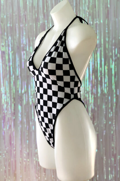 Siren Doll High Cut Low Front Bodysuit - Grand Prix - Side