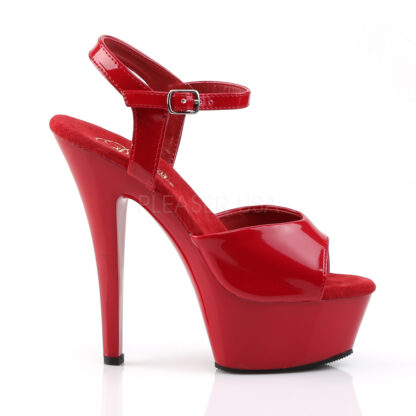 Pleaser 6" Kiss 209 Sandal Patent Red Right Angle