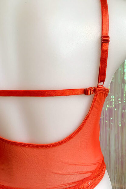 Lace Bodysuit Orange Back2