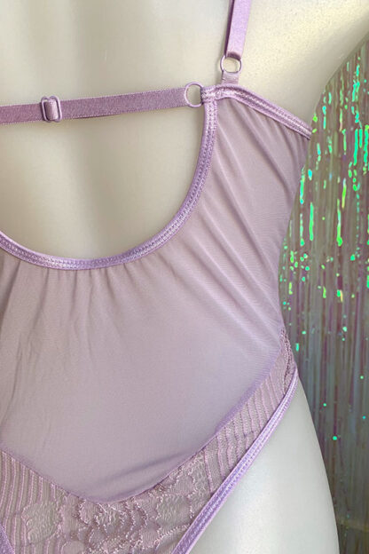 Lace Bodysuit - Lavender Back 2