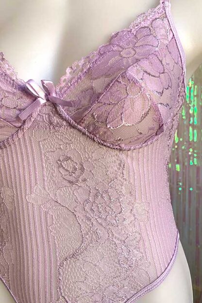 Lace Bodysuit - Lavender Front 2
