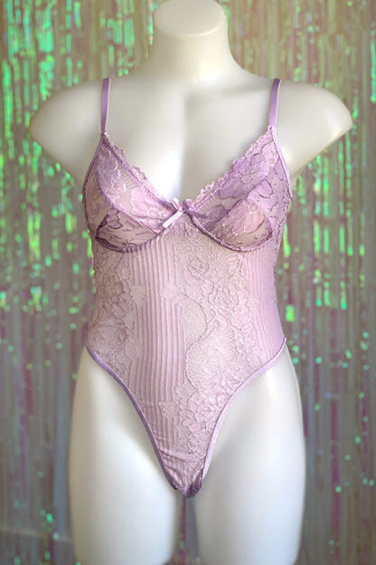 Lace Bodysuit - Lavender Front
