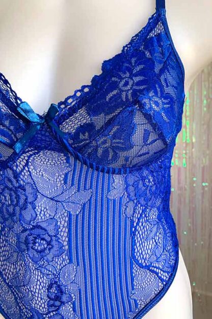Lace Bodysuit - Blue front2