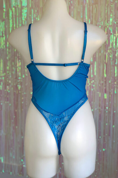 Lace Bodysuit - Turquoise back