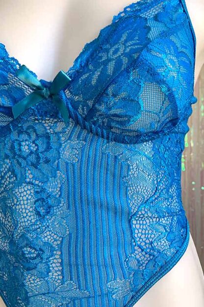 Lace Bodysuit - Turquoise front2