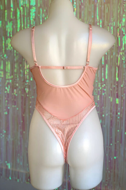 Lace Bodysuit - Pink Back