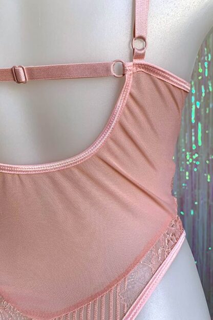 Lace Bodysuit - Pink Back2