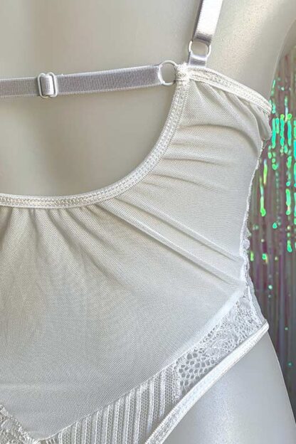 Lace Bodysuit - White back2