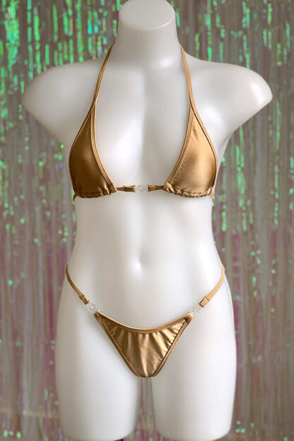 Siren Doll Micro Cup Bikini Set - Beige Front
