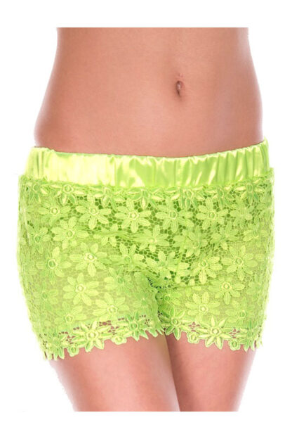 Lace Shorts - Neon Green
