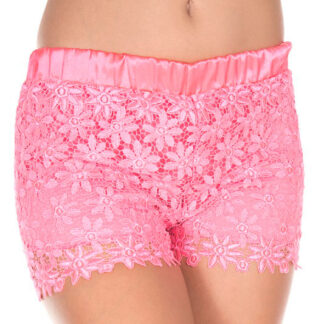 Lace Shorts - Neon Pink