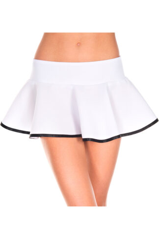 Striped Wavy Skirt - White & Black