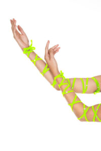 Rhinestones Arm Wraps - Neon Green