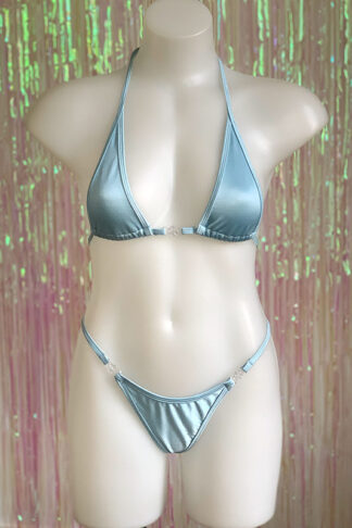 Siren Doll Micro Cup Bikini Set - Baby Blue