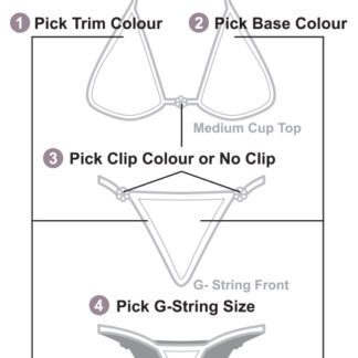 Siren Doll Medium Cup Bikini Set - Pick Your Original Colour