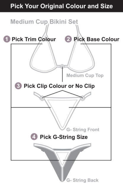 Siren Doll Medium Cup Bikini Set - Pick Your Original Colour