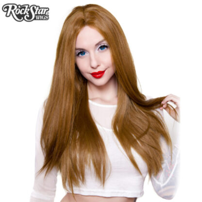 Lace Front 26" Yaki Straight - Medium Brown Blend Front 2