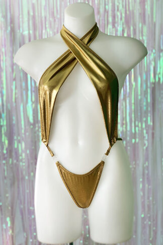 Siren Doll Skimpy Sexy Bodysuit - Metallic - Comes in 3 Colours