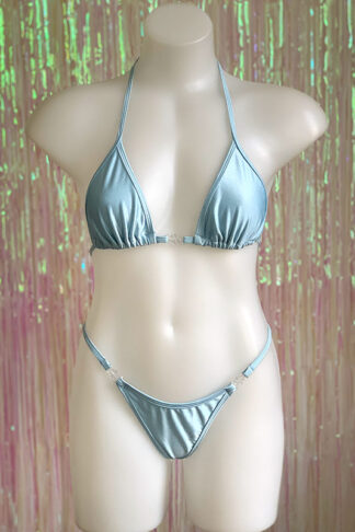Siren Doll Small Cup Bikini Set - Baby Blue Front