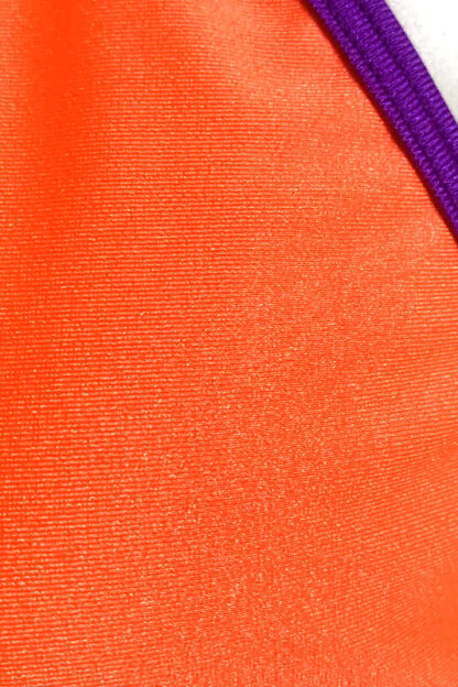 Siren Doll Small Cup Bikini Set - Neon Orange with Purple Trim - Close