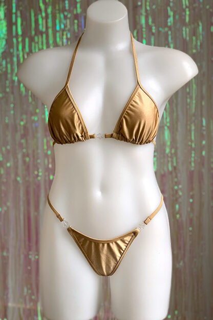 Siren Doll Small Cup Bikini Set - Beige Front