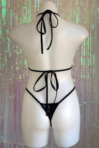 Siren Doll Small Cup Bikini Set - PVC - Black Back