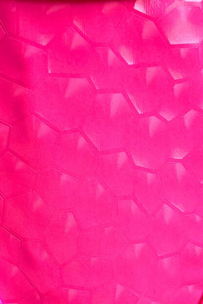 Siren Doll Small Cup Bikini Set - PVC Geometry - Neon Pink Fabric