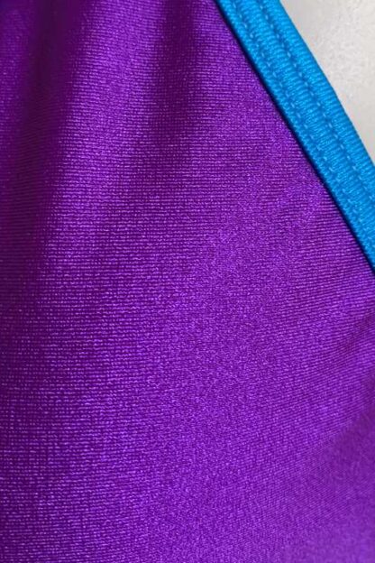 Siren Doll Small Cup Bikini Set - Purple - Turquoise Trim - Close
