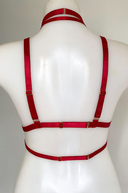 Triple o ring elastic harness Vintage Red Back