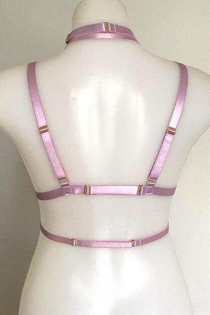 Triple o ring elastic harness Lavender Back