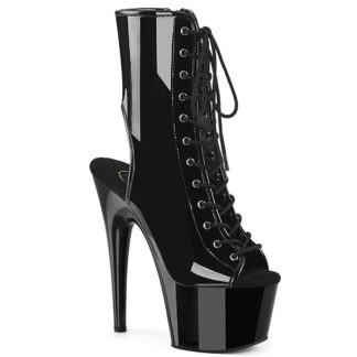 Pleaser 7" Adore 1016 Ankle Boot - Black Patent